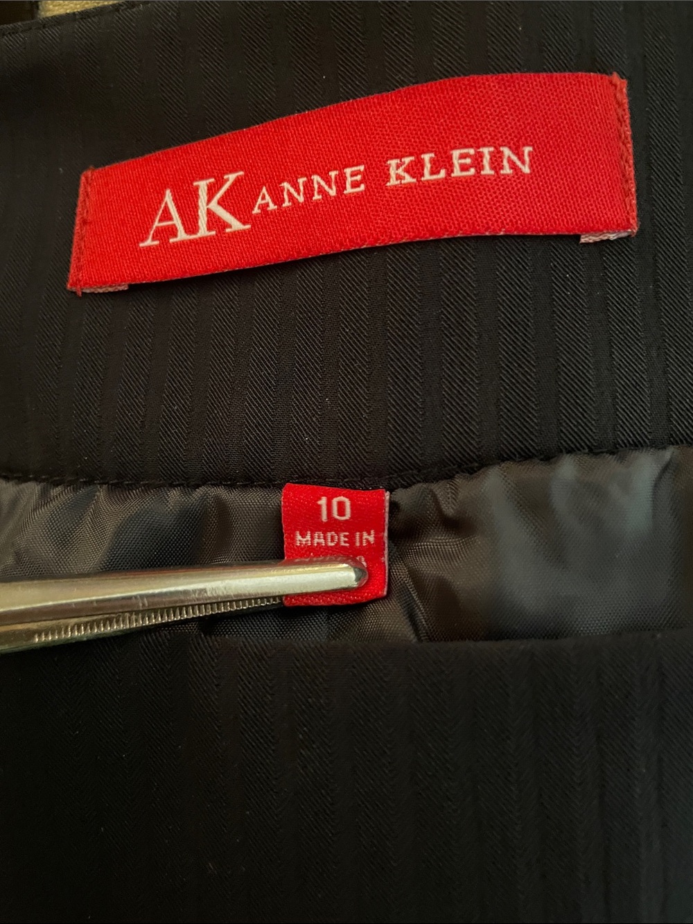 Anne Klein Classic Navy A-Line Skirt - Picture 6 of 7